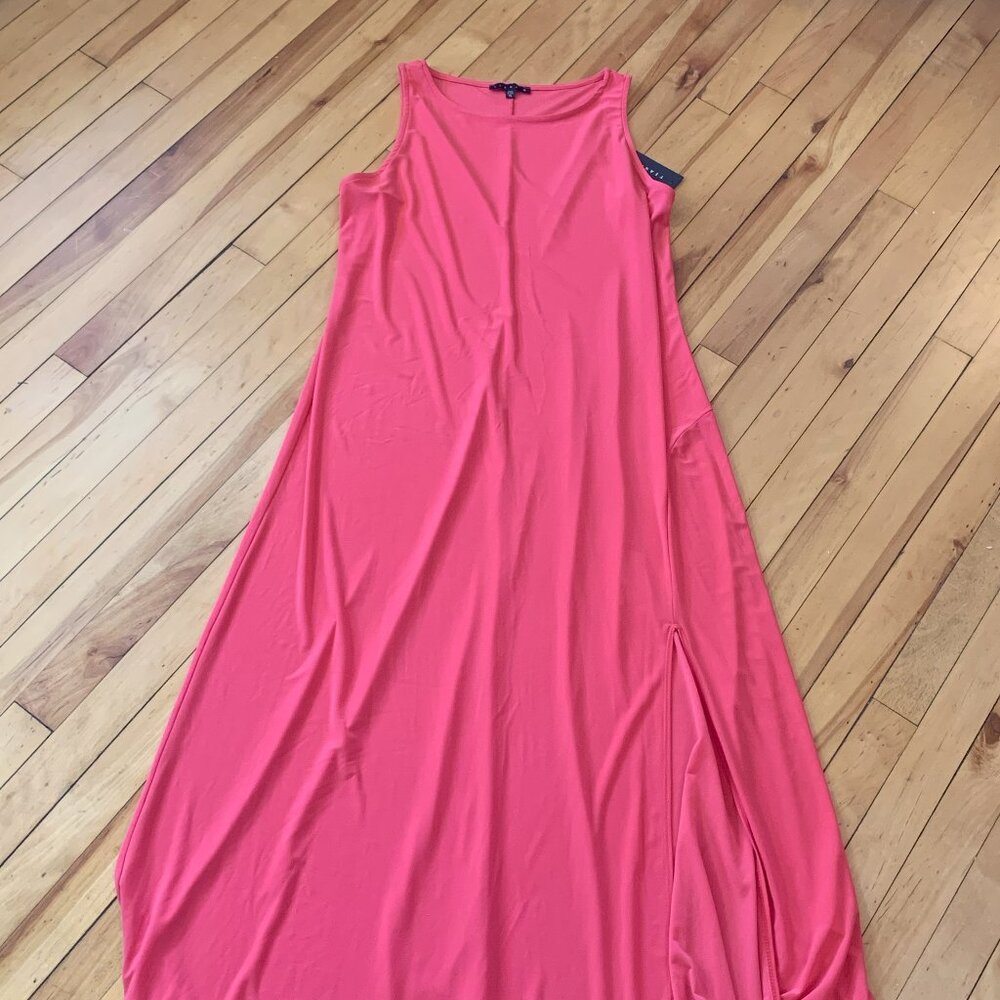Pink Maxi Dress with Slit